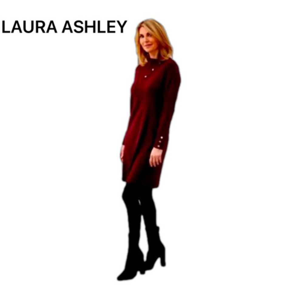 NWT Laura Ashley Burgundy Dress